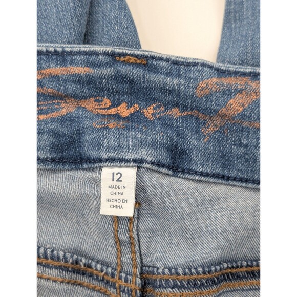 7 Seven For All Mankind Tummyless High Rise Slim Boot Light Wash Jeans Size 12 - Picture 3 of 9